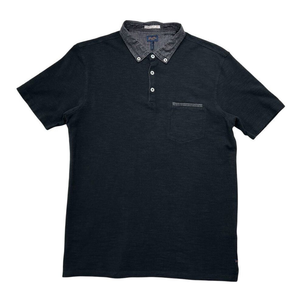 Good Man Brand Men's‎ Size Large Black & Gray Cotton Polo